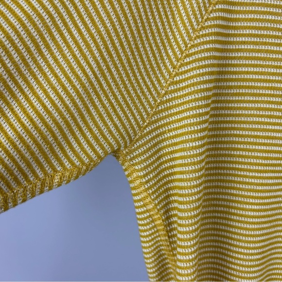 The North Face Mustard Striped Button-Accent Long Sleeve Top Size Large - Picture 5 of 13